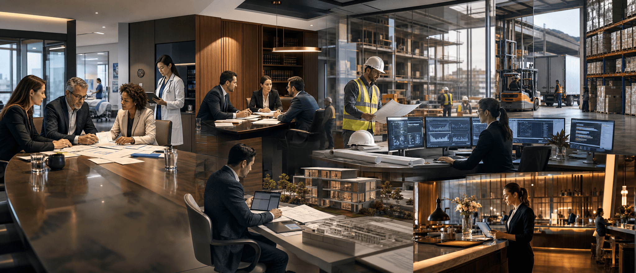 Hathrise serves businesses across professional services, healthcare, legal, construction, technology, logistics, real estate, and hospitality.